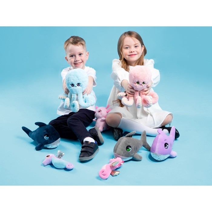 Мягкая игрушка &laquo;Акула&raquo;, цвет фиолетовый, 17,5 см