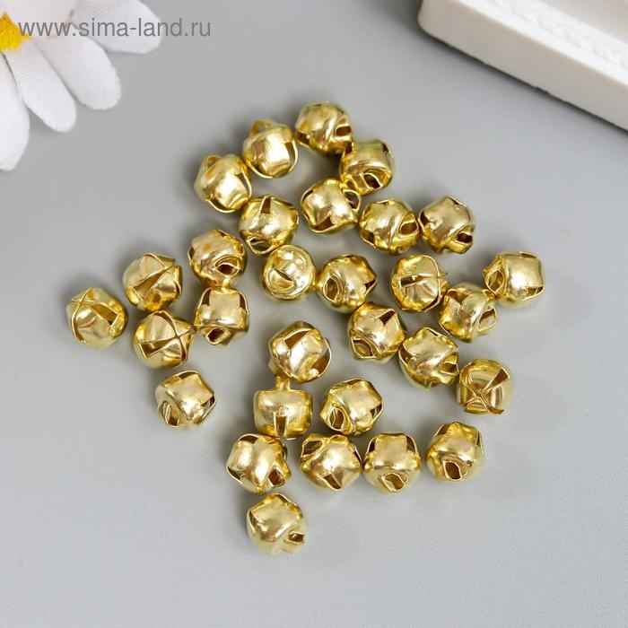 Набор декора для творчества металл Набор декора для творчества металл "Золотые" d=0,6 см набор 30 шт