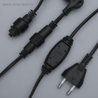 Гирлянда &laquo;Занавес&raquo; 2 &times; 1.5 м, IP44, УМС, тёмная нить, 360 LED, свечение тёплое белое, 220 В