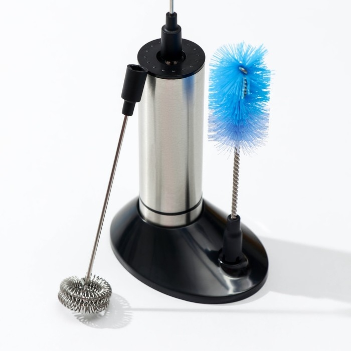 Капучинатор с ёршиком для кружек, нержавеющая сталь Капучинатор с ёршиком для кружек, нержавеющая сталь