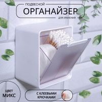 Органайзер для хранения, подвесной, 2 секции, 9,2 &times; 7 &times; 10,7 см, цвет МИКС