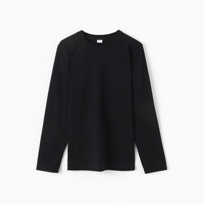 Джемпер (лонгслив) мужской MINAKU: Basic line MAN цвет черный ,размер 44