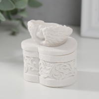 Шкатулка полистоун "Белоснежный ангел спит в крыльях" 5,5х5,2х5,7 см Шкатулка полистоун "Белоснежный ангел спит в крыльях" 5,5х5,2х5,7 см