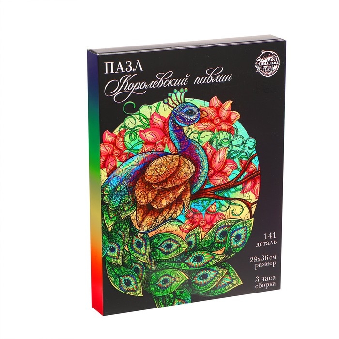Пазл деревянный фигурный &laquo;Королевский павлин&raquo;, 141 элементов