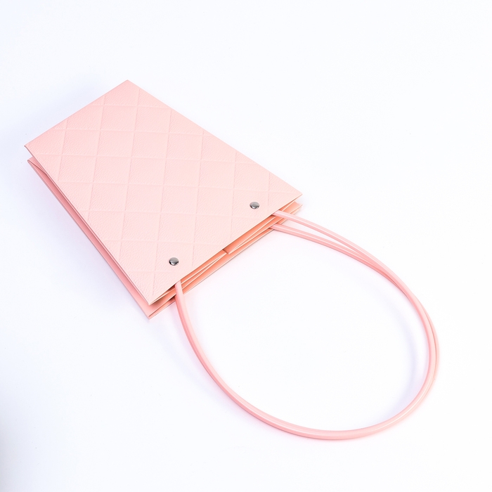 Сумка для цветов пудра влагостойкая, 17x17-11.5x11.5-20 см Сумка для цветов пудра влагостойкая, 17x17-11.5x11.5-20 см