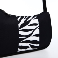 Сумка женская багет из текстиля, «Зебра», 23х13х5 см. Сумка женская багет из текстиля, «Зебра», 23х13х5 см.