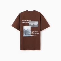 Футболка мужская MINAKU: Moments, цвет коричневый, р-р 46-48