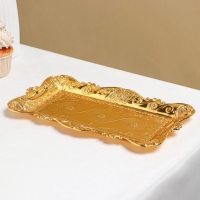 Поднос &laquo;Восток&raquo;, 25,5&times;15,5&times;1 см, цвет золотой