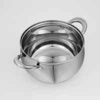 Кастрюля из нержавеющей стали Доляна &laquo;Гиперион&raquo;, 3,5 л, d=20 см, с крышкой