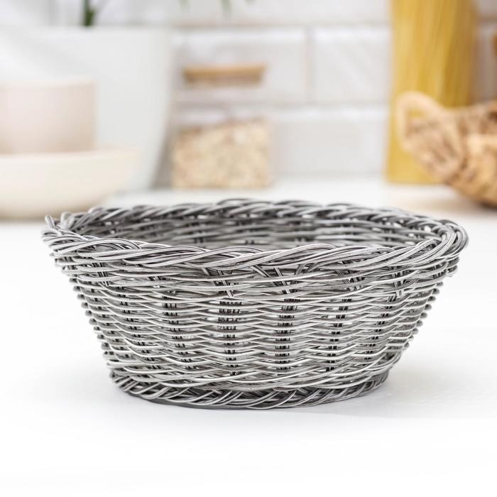 Корзинка для подачи Доляна &laquo;Сеновал&raquo;, цвет серый