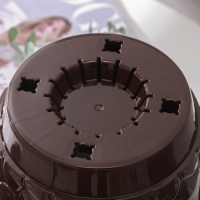 Горшок с поддоном «Камешки», 5 л, цвет шоколадный Горшок с поддоном «Камешки», 5 л, цвет шоколадный