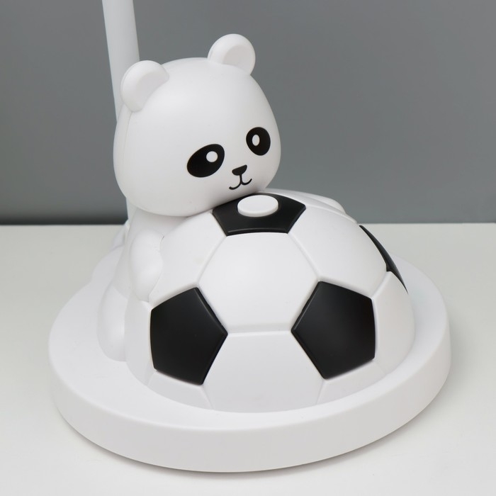 Настольная лампа Настольная лампа "Мишка с мячом" LED черно-белый 14х15х48 см RISALUX