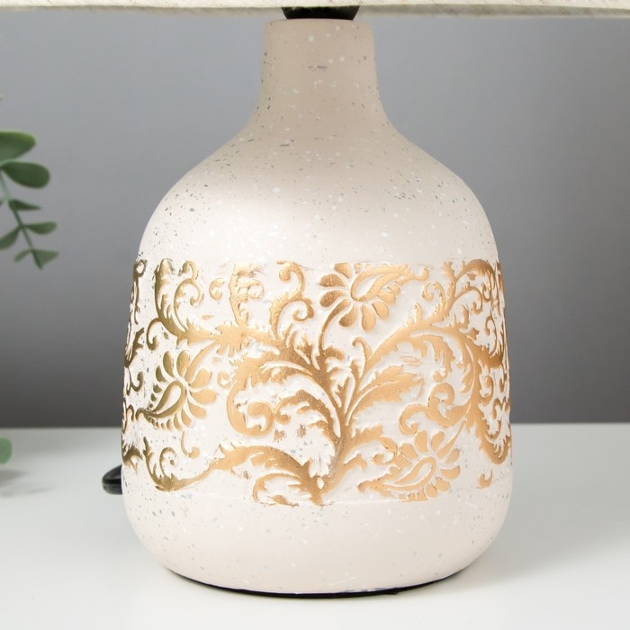 Настольная лампа 16542/1 E14 40Вт бело-золотой 20х20х32 см