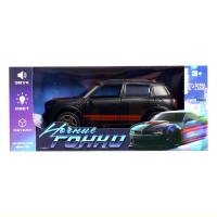 Машина &laquo;Ночные гонки&raquo;, металлическая, инерция, открываются двери, световые и звуковые эффекты, 1:32, цвет чёрный