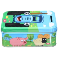 Копилка 14х10х5.8 см, металл, Синий трактор Копилка 14х10х5.8 см, металл, Синий трактор