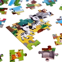 Пазл с фонариком &laquo;Весёлый зоопарк&raquo;, 88 деталей