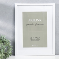 Фоторамка МДФ "Ellis" 30x40 см, с паспарту, белый Фоторамка МДФ "Ellis" 30x40 см, с паспарту, белый