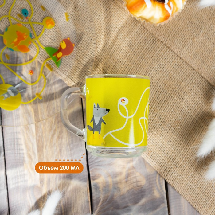 Набор детской посуды Доляна &laquo;Лесные забавы&raquo;, 3 предмета: миска 450 мл, тарелка d=20 см, кружка 200 мл