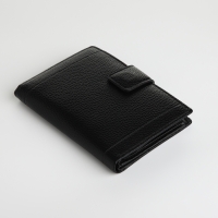 Портмоне мужское на магните 3 в 1, отдел для автодокументов, паспорта, цвет чёрный Портмоне мужское на магните 3 в 1, отдел для автодокументов, паспорта, цвет чёрный