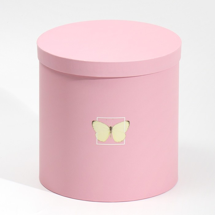 Набор круглых коробок 5 в 1, упаковка подарочная, &laquo;Бабочки&raquo;, 23 х 23 х 25 ‒ 15 х 15 х 15 см