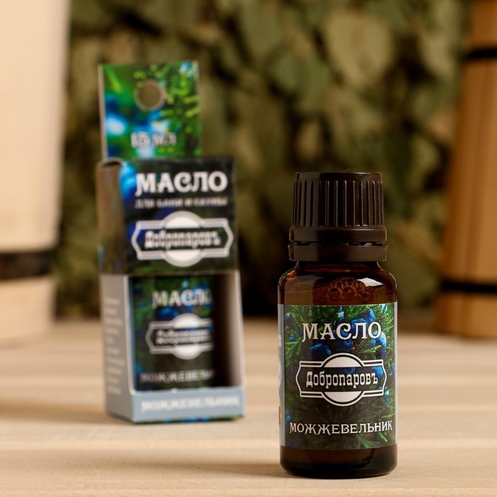 Эфирное масло Эфирное масло "Можжевельник" в коробке с подвесом 15 мл "Добропаровъ"