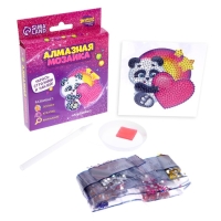 Алмазная мозаика наклейка для детей «Мишка», 10 х 10 см. Набор для творчества Алмазная мозаика наклейка для детей «Мишка», 10 х 10 см. Набор для творчества