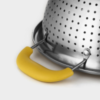 Дуршлаг из нержавеющей стали &laquo;Эдвин&raquo;, d=22 см, две пластиковые ручки, цвет МИКС