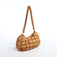 Сумка-багет на молнии, цвет бежевый