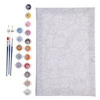 Картина по номерам на холсте с подрамником &laquo;Мультяшный паттерн&raquo;, 20х30 см