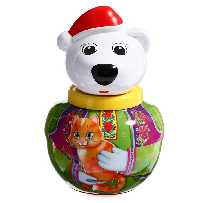 Неваляшка малая Белый медведь &laquo;Тёма&raquo;, МИКС