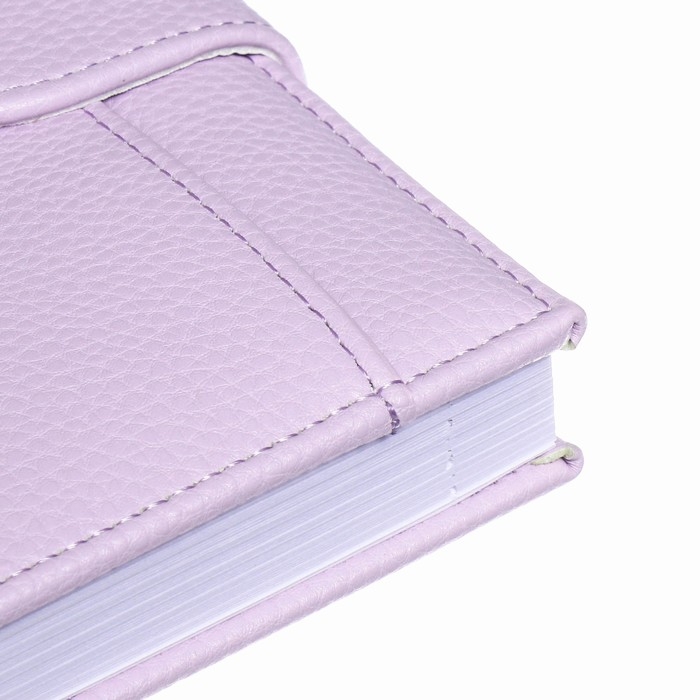 Ежедневник недатированный A5, 160 листов, deVENTE.Contea, твёрдая обложка из искусственной кожи с поролоном, блок 70 г/м2, сиреневый