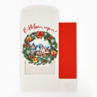 Коробка подарочная новогодняя складная &laquo;Снежный город&raquo;, 15 х 7 х 22 см, Новый год