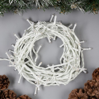 Гирлянда &laquo;Нить&raquo; 10 м, IP44, белая нить, 100 LED, свечение тёплое белое, 8 режимов, 220 В