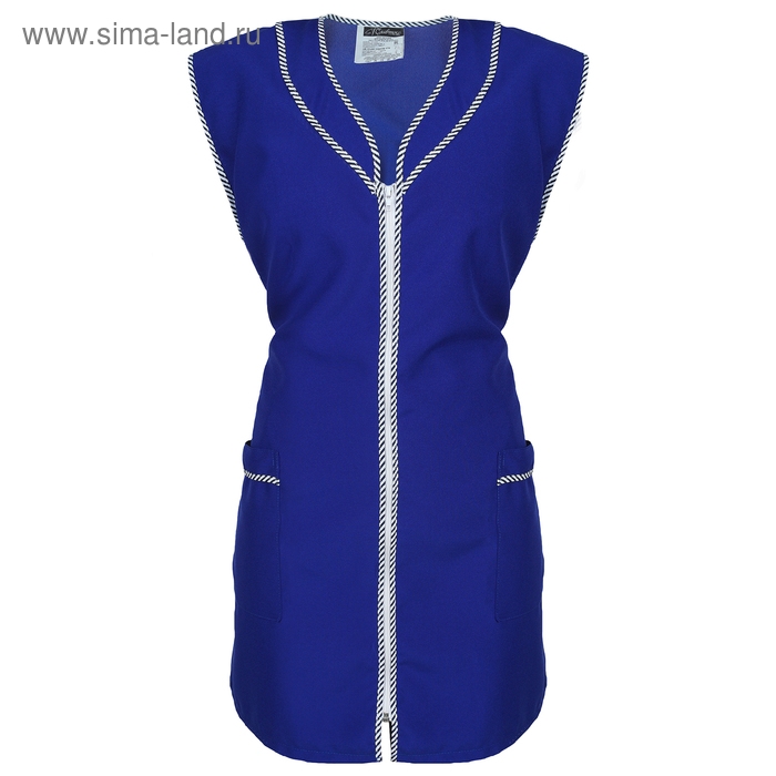 Халат габардин на молнии, без рукава, р. 56-58, рост 170-176, цвет василек Халат габардин на молнии, без рукава, р. 56-58, рост 170-176, цвет василек