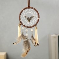 Ловец снов "Паутинка с оленем" с кисточками 18х7 см Ловец снов "Паутинка с оленем" с кисточками 18х7 см