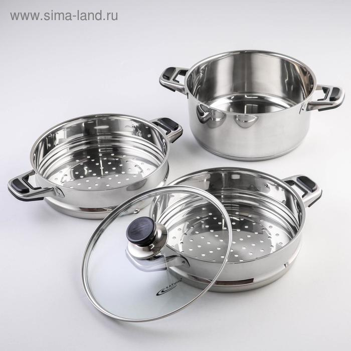 Мантоварка «Алтын», 10,7 л, d=24 см, 2 секции, капсульное дно, стеклянная крышка, индукция Мантоварка «Алтын», 10,7 л, d=24 см, 2 секции, капсульное дно, стеклянная крышка, индукция