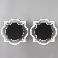 Подсвечник настенный стекло на 1 свечу "Отражение" набор 2 шт d-4 см белая 8х20х20,5 см Подсвечник настенный стекло на 1 свечу "Отражение" набор 2 шт d-4 см белая 8х20х20,5 см