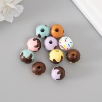 Бусины для творчества дерево "Сладости" набор 10 шт d=1,6 см Бусины для творчества дерево "Сладости" набор 10 шт d=1,6 см