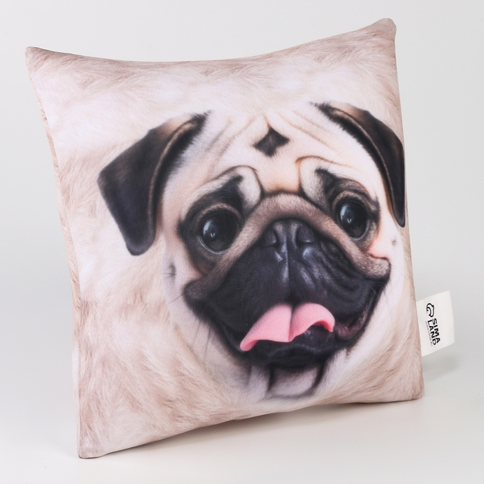 Подушка антистресс, собака "Мопс"