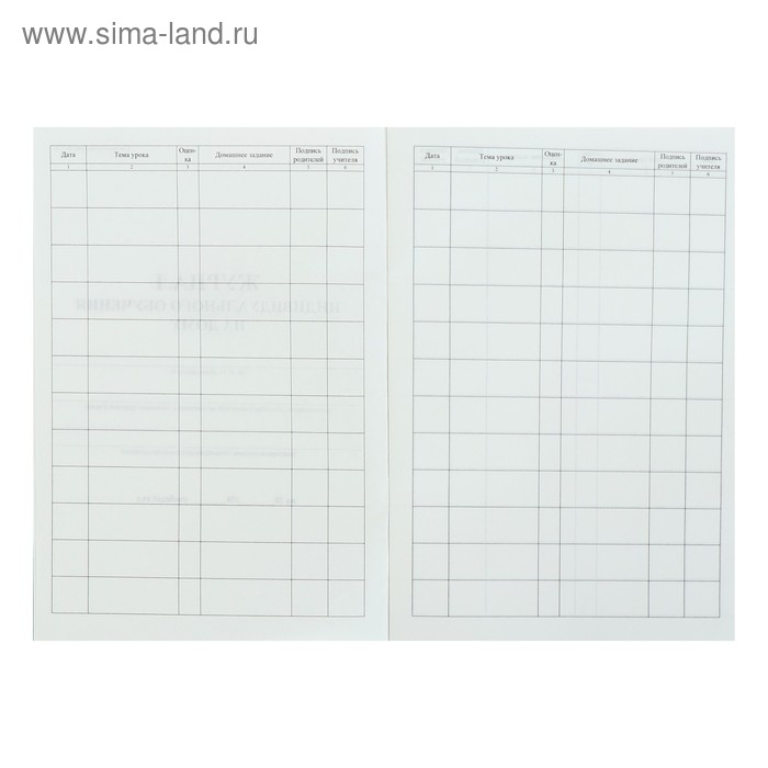 Журнал индивидуального обучения на дому А4, 24 листа, обложка мелованный картон 215 г/м&sup2;, блок писчая бумага 60 г/м&sup2;