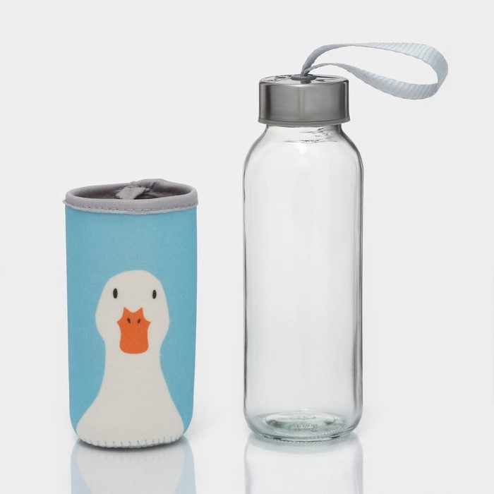 Бутылка для воды в чехле &laquo;Гусь&raquo;, 300 мл, 6&times;17 мл