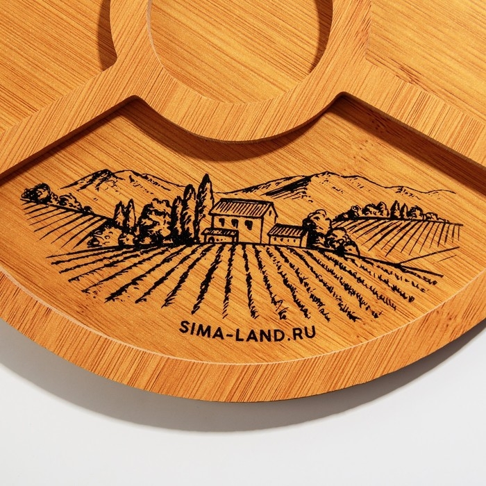 Менажница деревянная &laquo;Приятного аппетита&raquo;, 25 см