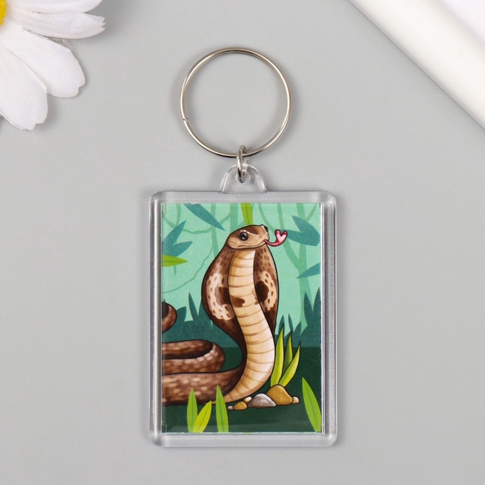 Новогодний брелок акрил Новогодний брелок акрил "Кобра" 3,5х5 см