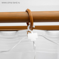 Гирлянда &laquo;Занавес&raquo; 2.8 &times; 3 м роса на крючках, с пультом, IP20, серебристая нить, 300 LED, свечение тёплое белое, 8 режимов, USB