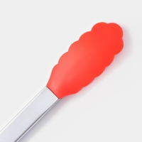 Щипцы кухонные Доляна «Лист», 35×3,5 см, цвет красный Щипцы кухонные Доляна «Лист», 35×3,5 см, цвет красный