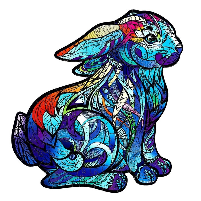 Пазл деревянный фигурный &laquo;&lrm;Милый кролик&raquo;&lrm;, 102 элементов