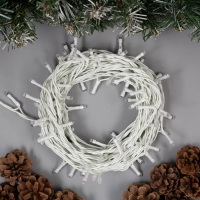 Гирлянда &laquo;Нить&raquo; 10 м, IP44, белая нить, 100 LED, свечение фиолетовое, 8 режимов, 220 В