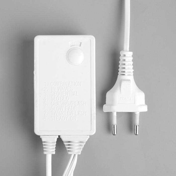 Гирлянда &laquo;Водопад&raquo; 2 &times; 6 м, IP44, УМС, белая нить, 1500 LED, свечение белое, 8 режимов, 220 В