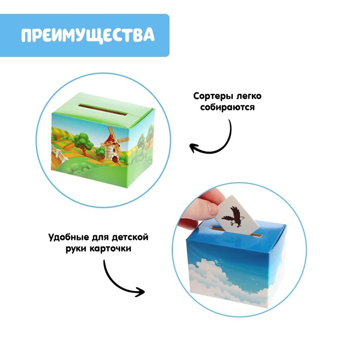 Обучающий набор &laquo;Сортер-копилка. Кто, где живёт&raquo;, по методике Монтессори