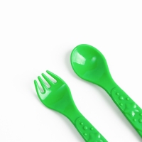 Набор детской посуды &laquo;Леопард&raquo;, тарелка на присоске 250мл, вилка, ложка